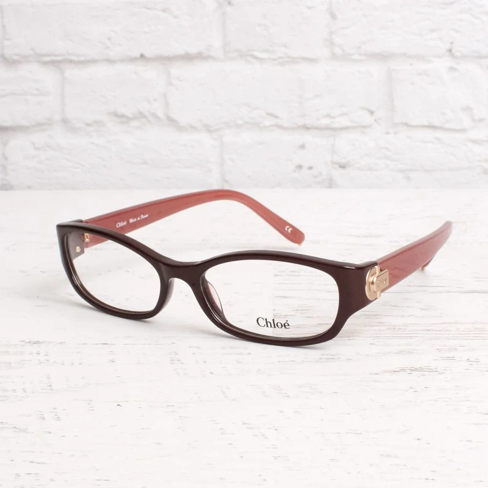 Chloe Eyeglasses Women Rectangle Frames Purple New